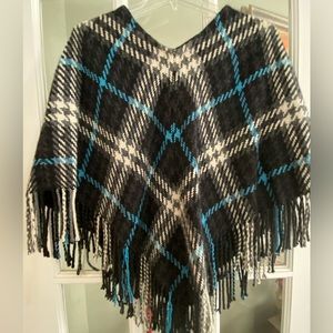 Burberry Plaid Poncho